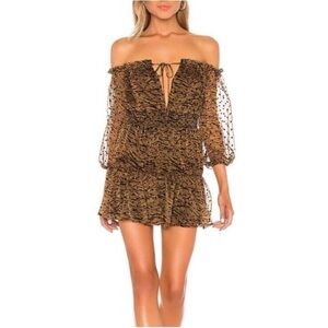 House of Harlow 1960 Sapphire Ruffled Babydoll Dress